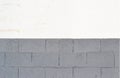 White wall and grey painted concrete block wall background Royalty Free Stock Photo