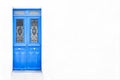 White wall of the house with a closed wooden door in Paris, France. Add your text Royalty Free Stock Photo