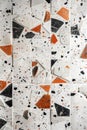White Wall With Orange and Black Shattered Glass Royalty Free Stock Photo