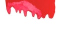 White background with red dripping paint Royalty Free Stock Photo