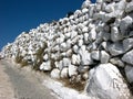 White Wall in Santorini Royalty Free Stock Photo