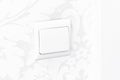 White wall switch - contact and light Royalty Free Stock Photo