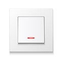 White wall switch with illumination. Royalty Free Stock Photo