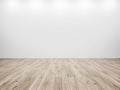 White wall and wood floor background Royalty Free Stock Photo