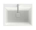 White wash basin with silver faucet