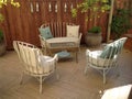 White Washed Patio Furniture Royalty Free Stock Photo