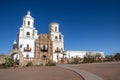 Front exterior view of San Xavier del Bac Mission, Tucson Royalty Free Stock Photo