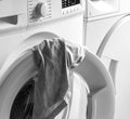 White Washing Machine Closeup Royalty Free Stock Photo