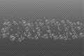 Set of white water realistic soap bubbles. Royalty Free Stock Photo