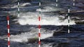 White water Canoe slalom course Royalty Free Stock Photo