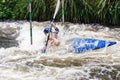 White water kayaking Royalty Free Stock Photo