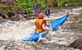 White water kayaking Royalty Free Stock Photo