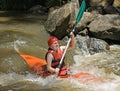 White water kayaking Royalty Free Stock Photo
