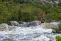 White water kayaking in Du Toits Kloof, South Africa Royalty Free Stock Photo