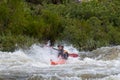White water kayaking in Du Toits Kloof, South Africa Royalty Free Stock Photo