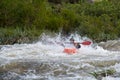 White water kayaking in Du Toits Kloof, South Africa Royalty Free Stock Photo