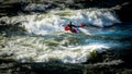 White Water Kayaking in the Rapids of the Thompson River near Spences Bridge in British Columbia, Canada Royalty Free Stock Photo