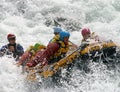 White Water Rafting in New Zealand Royalty Free Stock Photo