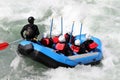 White water rafting on the rapids of river