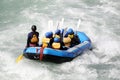 White water rafting on the rapids of river Royalty Free Stock Photo