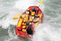 White water rafting on the rapids of river Yosino Royalty Free Stock Photo