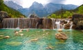 White Water River waterfall at Lijiang China
