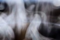 White water vapour on black background. Close-up shot Royalty Free Stock Photo