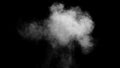 White water vapour on a black background Royalty Free Stock Photo