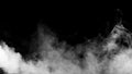 White water vapour on a black background Royalty Free Stock Photo