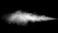 White Water Vapour on Black Background Royalty Free Stock Photo