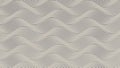 White wave band abstract surface pattern. 3d rendering