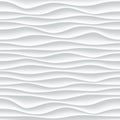 White wave pattern vector abstract 3D background