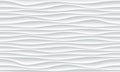 White wave pattern vector abstract 3D background Royalty Free Stock Photo
