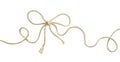 White wavy rope and bow Royalty Free Stock Photo