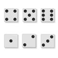 White web 2.0 button domino game block with shadow. Vector Royalty Free Stock Photo