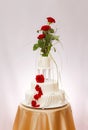 White wedding cake