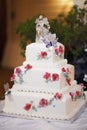 White wedding cake Royalty Free Stock Photo