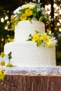 White Wedding Cake Detail