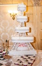 White wedding cake