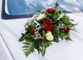 white wedding car Royalty Free Stock Photo