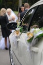 White wedding car Royalty Free Stock Photo