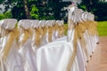 White wedding chairs Royalty Free Stock Photo