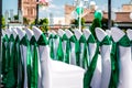 White wedding chairs Royalty Free Stock Photo