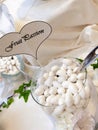 White wedding confetti Royalty Free Stock Photo