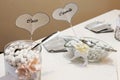 White wedding confetti Royalty Free Stock Photo