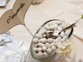 White wedding confetti Royalty Free Stock Photo