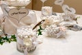 White wedding confetti Royalty Free Stock Photo