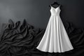 White wedding dress holiday. Generate Ai Royalty Free Stock Photo