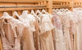 White wedding dresses Royalty Free Stock Photo