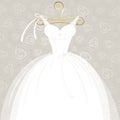 White wedding gown Royalty Free Stock Photo